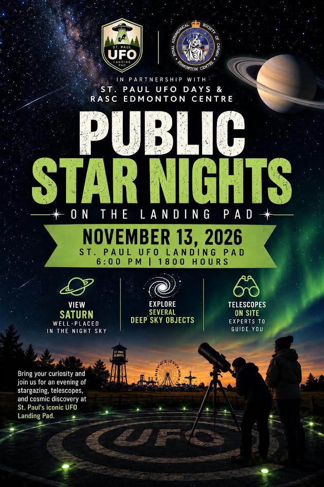 St. Paul Ag Society event poster for Public Star Nights on November 13, 2026