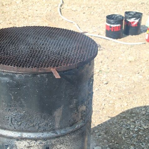 Photo snip from Alberta Wildfire's brochure, "Burn barrels: Safe burning practices"